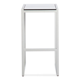 Skiff Outdoor Barstool in White - Angle 1