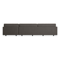 Sunday L Sectional Sofa in Kelso Charcoal - Angle 7