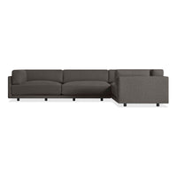 Sunday L Sectional Sofa in Kelso Charcoal - Angle 2