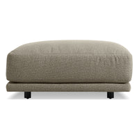 Sunday Small Ottoman in Sanford Black - Angle 3