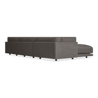 Sunday Sofa with Chaise in Kelso Charcoal - Angle 6