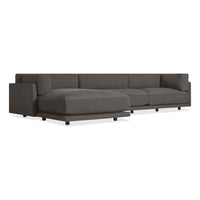 Sunday Sofa with Chaise in Kelso Charcoal - Angle 1
