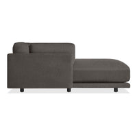 Sunday Sofa with Chaise in Kelso Charcoal - Angle 5