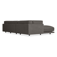Sunday Small Sofa with Chaise in Kelso Charcoal - Angle 7
