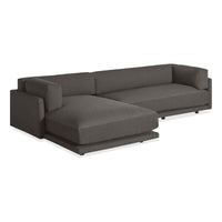 Sunday Small Sofa with Chaise in Kelso Charcoal - Angle 5