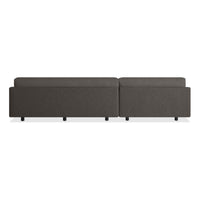 Sunday Small Sofa with Chaise in Kelso Charcoal - Angle 8