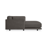 Sunday Small Sofa with Chaise in Kelso Charcoal - Angle 6