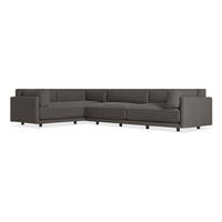Sunday L Sectional Sofa in Kelso Charcoal - Angle 3