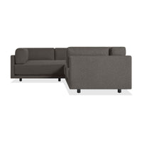 Sunday L Sectional Sofa in Kelso Charcoal - Angle 5