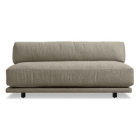 Sunday 65&quot; Armless Sofa in Sanford Black - Angle 1