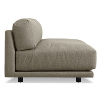 Sunday 65&quot; Armless Sofa in Sanford Black - Angle 3