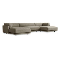 Sunday U-Shaped Sectional Sofa in Sanford Black - Angle 3