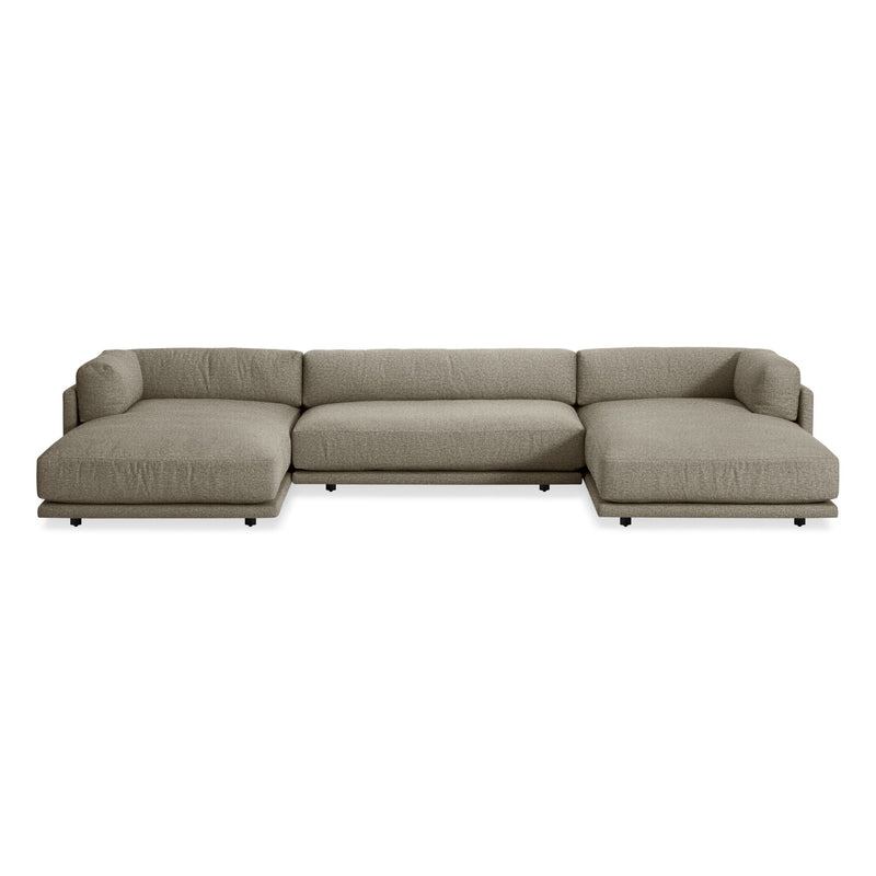 Sunday U-Shaped Sectional Sofa in Sanford Black