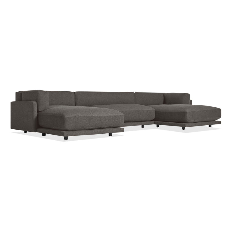 Sunday U-Shaped Sectional Sofa in Kelso Charcoal