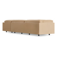 Sunday L Sectional Sofa in Camel Velvet - Angle 5