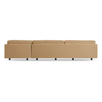 Sunday L Sectional Sofa in Camel Velvet - Angle 6