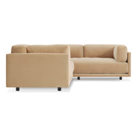 Sunday L Sectional Sofa in Camel Velvet - Angle 4