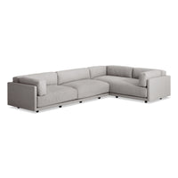 Sunday L Sectional Sofa in Agnew Grey - Angle 5