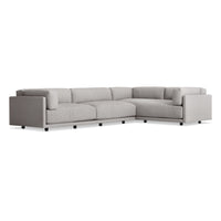 Sunday L Sectional Sofa in Agnew Grey - Angle 4