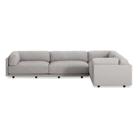 Sunday L Sectional Sofa in Agnew Grey - Angle 3