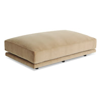 Sunday Large Ottoman in Camel Velvet - Angle 3