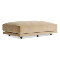 Sunday Large Ottoman in Camel Velvet - Angle 2