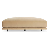 Sunday Large Ottoman in Camel Velvet - Angle 1