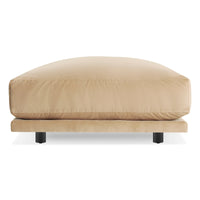 Sunday Large Ottoman in Camel Velvet - Angle 4