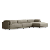 Sunday Sofa with Chaise in Sanford Black - Angle 6