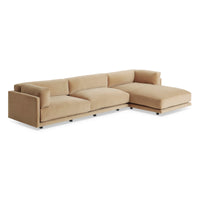 Sunday Long and Low in Camel Velvet - Angle 12