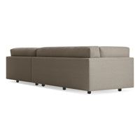 Sunday Small Sofa with Chaise in Sanford Black - Angle 8