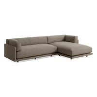 Sunday Small Sofa with Chaise in Sanford Black - Angle 6