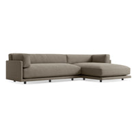 Sunday Small Sofa with Chaise in Sanford Black - Angle 5