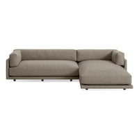 Sunday Small Sofa with Chaise in Sanford Black - Angle 4