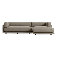 Sunday Small Sofa with Chaise in Sanford Black - Angle 2