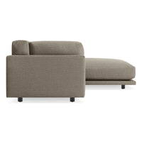 Sunday Small Sofa with Chaise in Sanford Black - Angle 7