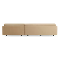 Sunday Small Sofa with Chaise in Camel Velvet - Angle 7