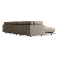 Sunday Small Sofa with Chaise in Sanford Black - Angle 8