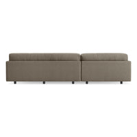 Sunday Small Sofa with Chaise in Sanford Black - Angle 9