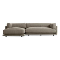 Sunday Small Sofa with Chaise in Sanford Black - Angle 2