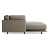 Sunday Small Sofa with Chaise in Sanford Black - Angle 7