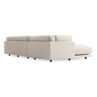 Sunday Small Sofa with Chaise in Sanford Linen - Angle 8