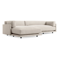 Sunday Small Sofa with Chaise in Sanford Linen - Angle 5