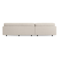 Sunday Small Sofa with Chaise in Sanford Linen - Angle 9