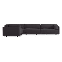 Sunday L Sectional Sofa in Makada Charcoal - Angle 2