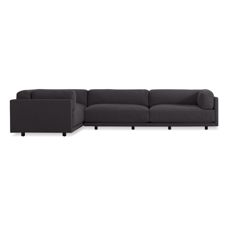 Sunday L Sectional Sofa in Makada Charcoal