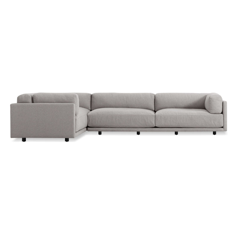 Sunday L Sectional Sofa in Agnew Grey - Angle 2