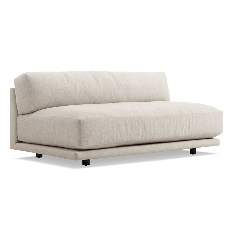 Sunday 65" Armless Sofa in Sanford Linen