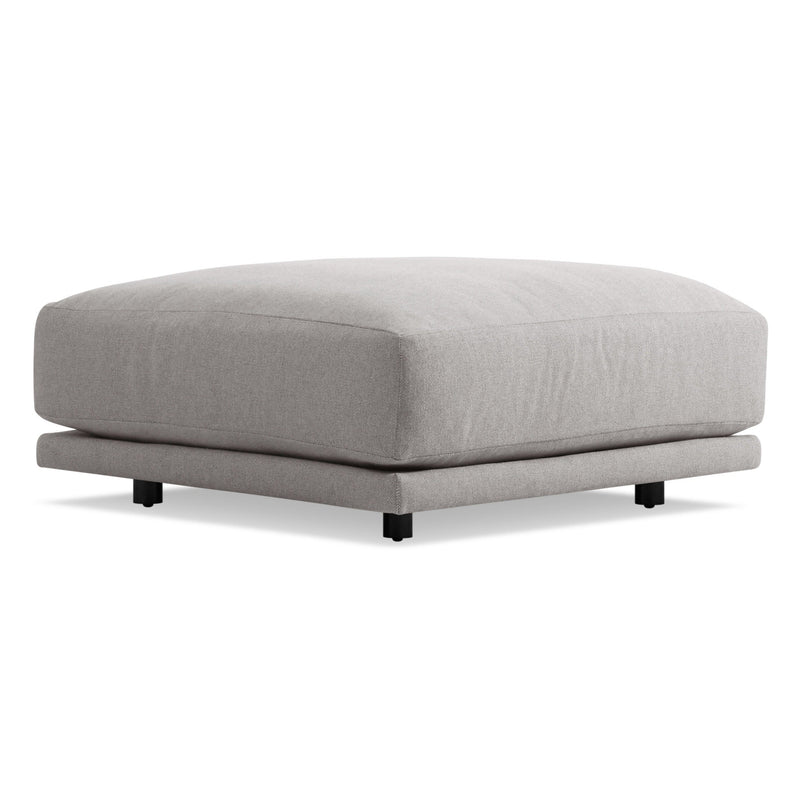 Sunday Small Ottoman in Agnew Grey