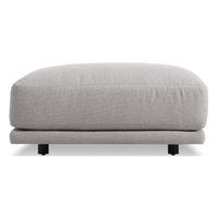 Sunday Small Ottoman in Agnew Grey - Angle 1